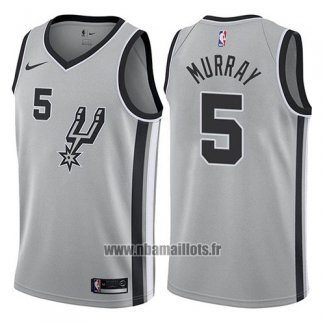 Maillot San Antonio Spurs Dejounte Murray No 5 Statement 2017-18 Gris