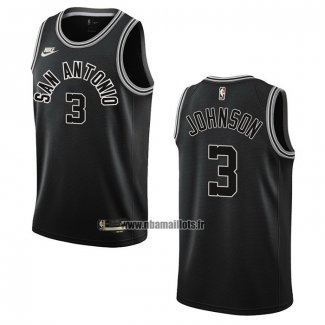 Maillot San Antonio Spurs Keldon Johnson NO 3 Classic 2022-23 Noir