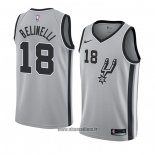 Maillot San Antonio Spurs Marco Belinelli No 18 Statement 2018 Gris2