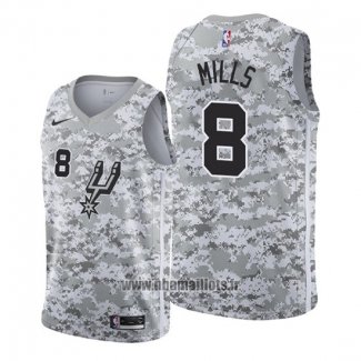 Maillot San Antonio Spurs Patty Mills No 8 Earned Camuflaje