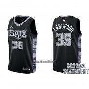 Maillot San Antonio Spurs Romeo Langford NO 35 Statement 2022-23 Noir