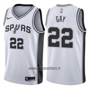 Maillot San Antonio Spurs Rudy Gay No 22 2017-18 Blanc