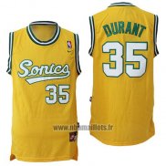 Maillot Seattle Supersonics Kevin Durant No 35 Historic Jaune2