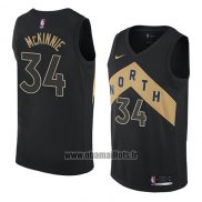 Maillot Tornto Raptors Alfonzo Mckinnie No 34 Ville 2018 Noir