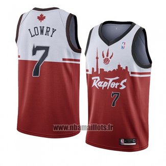 Maillot Tornto Raptors Kyle Lowry No 7 Ville 2019-20 Rouge