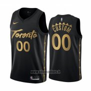 Maillot Tornto Raptors Personnalise Ville Edition Noir