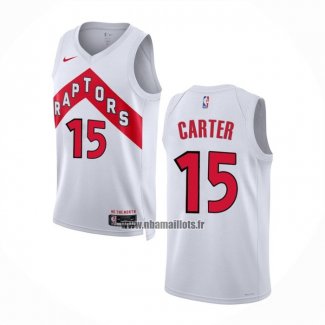 Maillot Tornto Raptors Vince Carter NO 15 Association 2022-23 Blanc