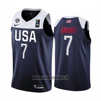 Maillot USA Marcus Smart No 7 2019 FIBA Basketball World Cup Bleu