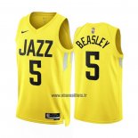Maillot Utah Jazz Malik Beasley NO 5 Icon 2022-23 Jaune