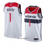 Maillot Washington Wizards Austin Rivers No 1 Association 2018 Blanc