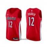 Maillot Washington Wizards Jabari Parker NO 12 Earned Rouge