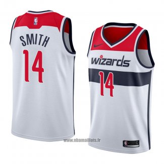 Maillot Washington Wizards Jason Smith No 14 Association 2018 Blanc