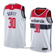 Maillot Washington Wizards Mike Scott No 30 Association 2018 Blanc