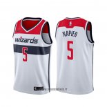 Maillot Washington Wizards Shabazz Napier NO 5 Association Blanc