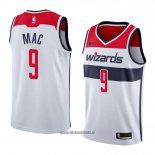 Maillot Washington Wizards Sheldon Mac No 9 Association 2018 Blanc