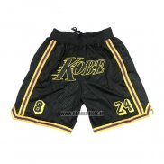 Short Los Angeles Lakers Kobe Bryant Noir