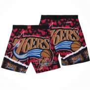 Short Philadelphia 76ers Mitchell & Ness Orange Rouge Noir