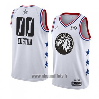 Maillot All Star 2019 Minnesota Timberwolves Personnalise Blanc