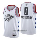 Maillot All Star 2019 Oklahoma City Thunder Russell Westbrook No 0 Blanc