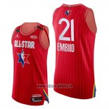 Maillot All Star 2020 Eastern Conference Joel Embiid No 21 Rouge