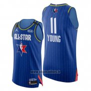 Maillot All Star 2020 Eastern Conference Trae Young No 11 Bleu