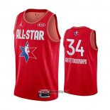 Maillot All Star 2020 Milwaukee Bucks Giannis Antetokounmpo No 34 Rouge