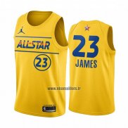 Maillot All Star 2021 Los Angeles Lakers Lebron James No 23 Or
