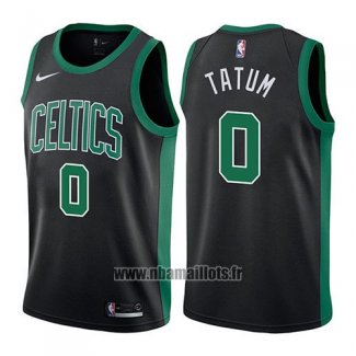 Maillot Boston Celtics Jayson Tatum No 0 2017-18 Noir