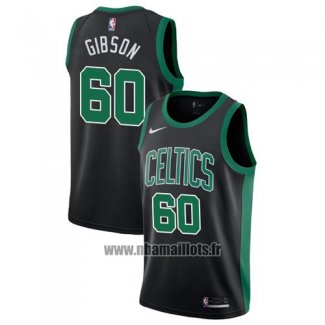 Maillot Boston Celtics Jonathan Gibson No 60 Statement 2017-18 Noir