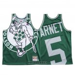 Maillot Boston Celtics Kevin Garnett NO 5 Mitchell & Ness Big Face Vert
