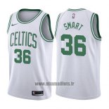 Maillot Boston Celtics Marcus Smart No 36 Association 2017-18 Blanc