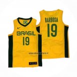 Maillot Bresil Leandro Barbosa NO 19 2019 FIBA Baketball World Cup Jaune