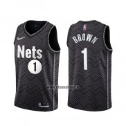 Maillot Brooklyn Nets Bruce Brown No 1 Earned 2020-21 Noir