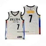 Maillot Brooklyn Nets Kevin Durant NO 7 Ville 2020-21 Blanc