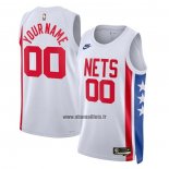 Maillot Brooklyn Nets Personnalise Classic 2022-23 Blanc