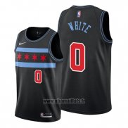 Maillot Chicago Bulls Coby White No 0 Ville 2018-19 Noir