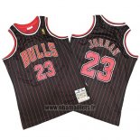 Maillot Chicago Bulls Michael Jordan No 23 Mitchell & Ness Noir