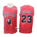 Maillot Chicago Bulls Michael Jordan No 23 Mitchell & Ness Rouge