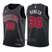 Maillot Chicago Bulls Noah Vonleh No 30 Statement 2017-18 Noir