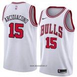Maillot Chicago Bulls Ryan Arcidiacono No 15 Association 2018 Blanc