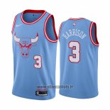 Maillot Chicago Bulls Shaquille Harrison No 3 Ville Bleu