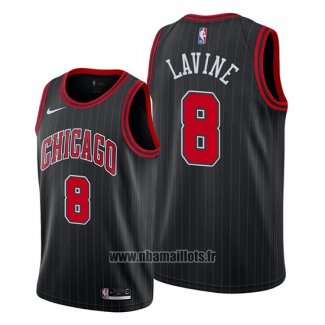 Maillot Chicago Bulls Zach Lavine No 8 Statement Edition Noir