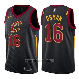 Maillot Cleveland Cavaliers Cedi Osman No 16 Statement 2017-18 Noir