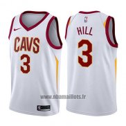 Maillot Cleveland Cavaliers George Hill No 3 Association 2017-18 Blanc