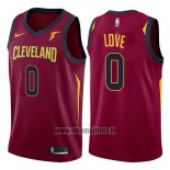 Maillot Cleveland Cavaliers Kevin Love No 0 2017-18 Rouge