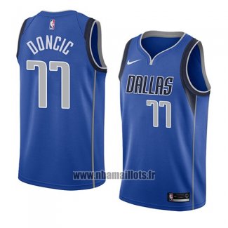 Maillot Dallas Mavericks Luka Doncic No 77 Icon 2018 Bleu