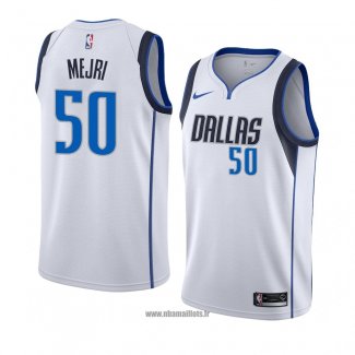 Maillot Dallas Mavericks Salah Mejri No 50 Association 2018-19 Blanc