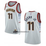 Maillot Denver Nuggets Bruce Brown JR. NO 11 Ville 2022-23 Blanc