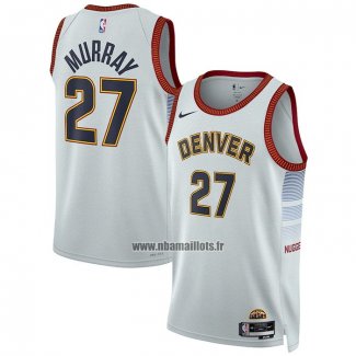 Maillot Denver Nuggets Jamal Murray NO 27 Ville 2022-23 Blanc