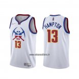 Maillot Denver Nuggets R.j. Hampton No 13 Earned 2020-21 Blanc